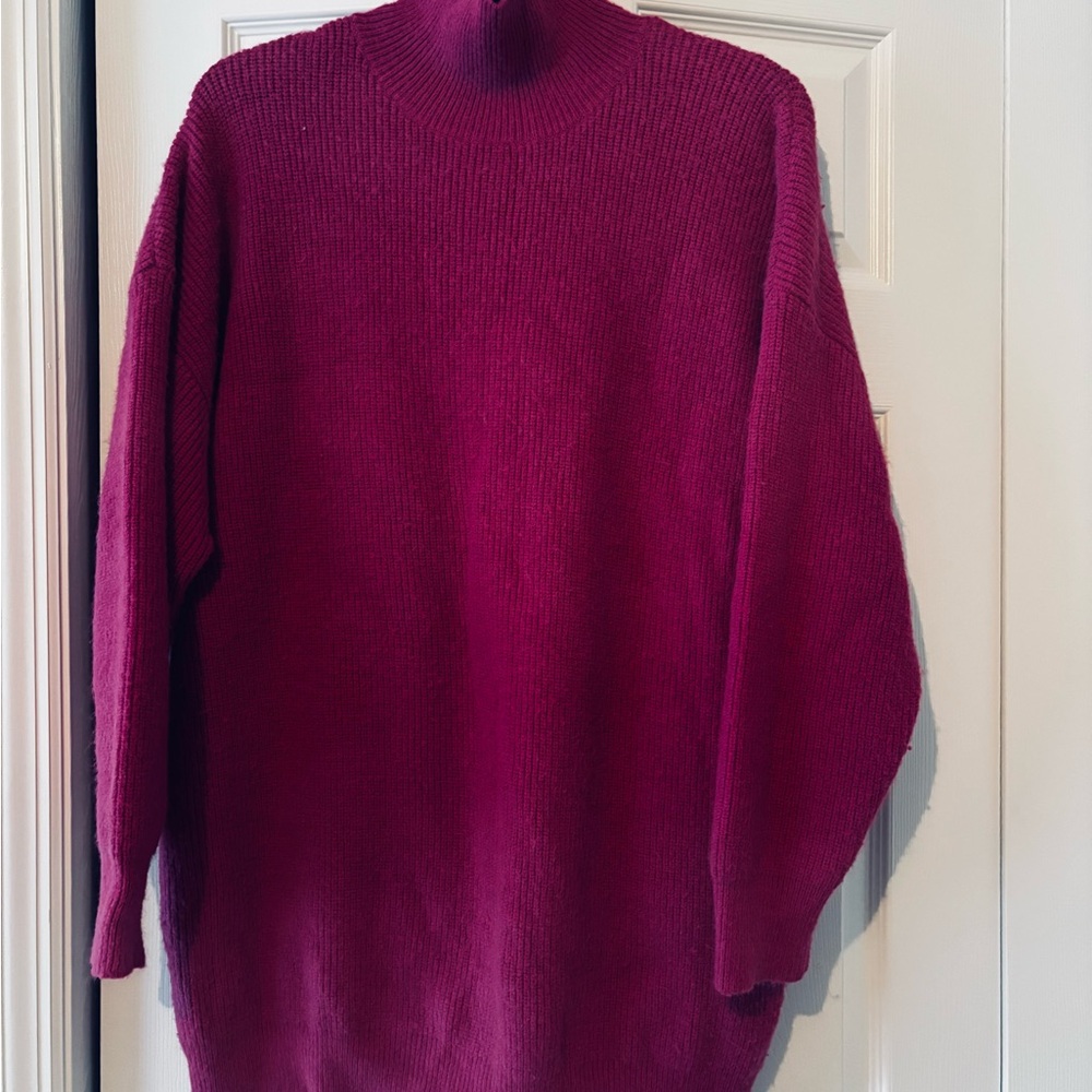 First Love Deep Magenta Tunic Sweater